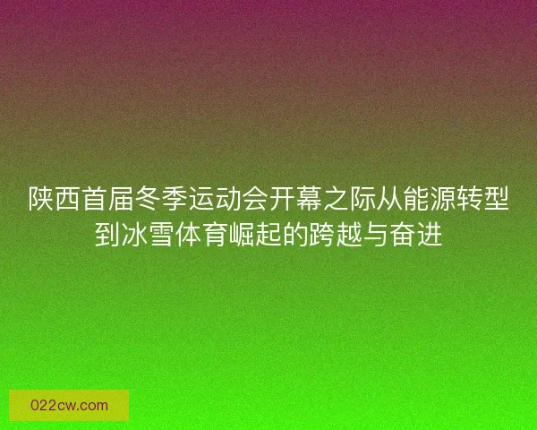 陕西首届冬季运动会开幕之际从能源转型到冰雪体育崛起的跨越与奋进
