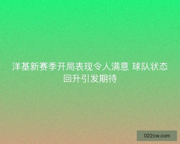 洋基新赛季开局表现令人满意 球队状态回升引发期待